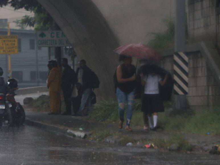 Las imágenes que dejaron las fuertes lluvias este jueves en Tegucigalpa