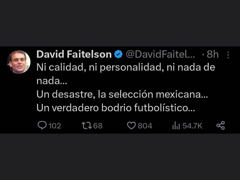 Así explotó Faitelson contra México y alabó el fútbol de Honduras