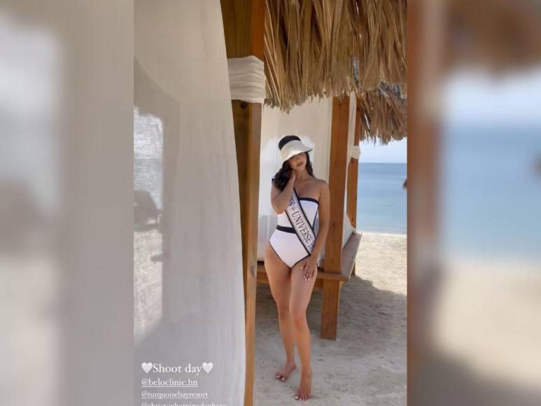 Miss Honduras, Zuheilyn Clemente, deslumbra con su belleza en su viaje a Roatán