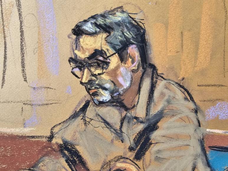 El rostro de JOH mientras escuchaba al juez Castel en la condena