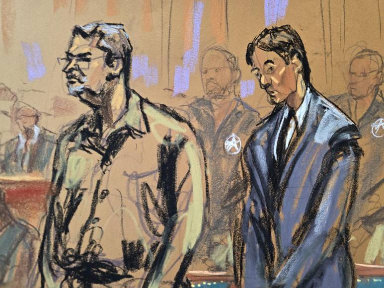 Las primeras imágenes de Juan Orlando durante la lectura de su sentencia