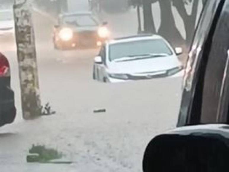 Calles inundadas, autos atrapados y daños por lluvias en la capital