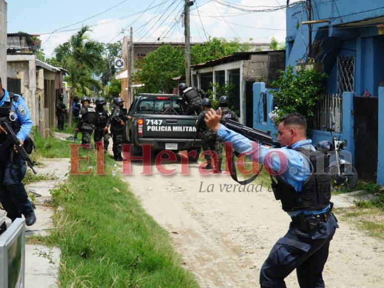 Allanamientos, capturas y decomisos: imágenes que dejó enfrentamiento de la MS-13 y Barrio 18 en SPS