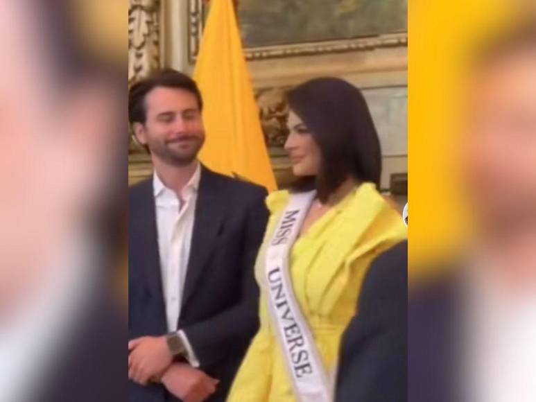 Reacción de Niels Olsen, ministro de Ecuador, al ver a Sheynnis Palacios