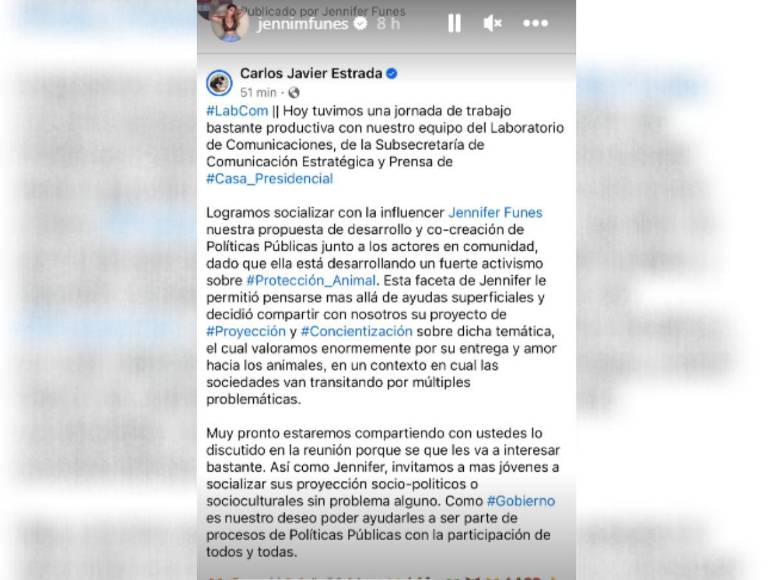 ¿Quién es Jennifer Funes y cuál su relación con el Gobierno de Honduras?