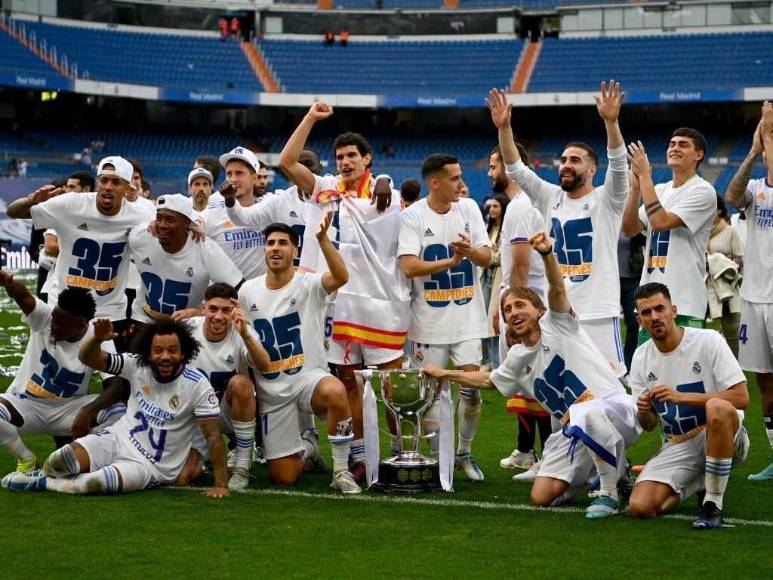 Así celebra el Real Madrid tras coronarse como campeón de la Liga española