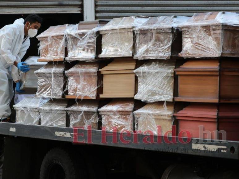 Olvidados por familiares: Así fue el entierro masivo de cadáveres sin reclamar en la capital (Fotos)