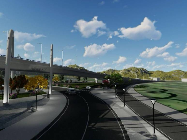 Así será el puente elevado que se inició a construir en el desvío a Mateo