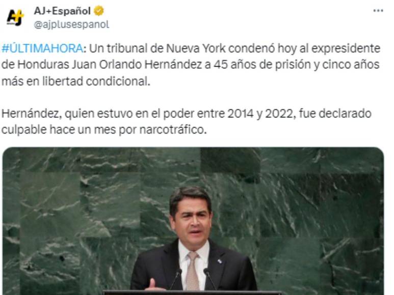 Así informaron medios de comunicación internacionales la sentencia de JOH