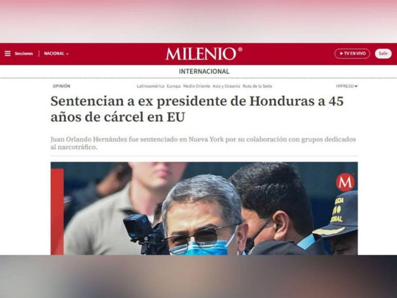 Así informaron medios de comunicación internacionales la sentencia de JOH