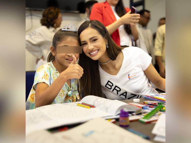 Candidatas de Miss Universo enternecen las redes con su visita a niños
