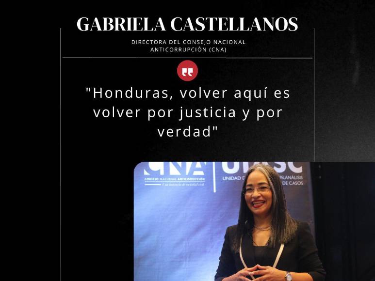 Las frases de Gabriela Castellanos tras regresar a Honduras
