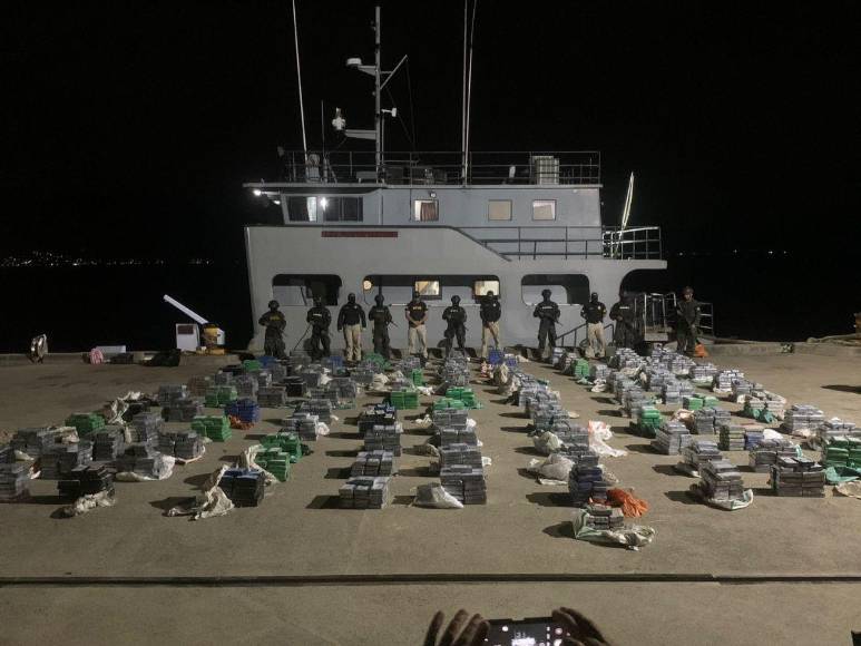 Así fue el decomiso de droga procedente de Sudamérica en Gracias a Dios