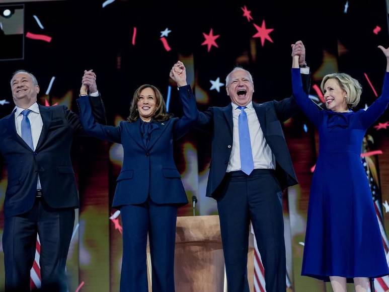 Las imágenes que dejó la convención demócrata de respaldo a Kamala Harris