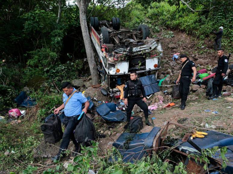 Así fue el trágico accidente vial que dejó 16 muertos en Nicaragua (Fotos)