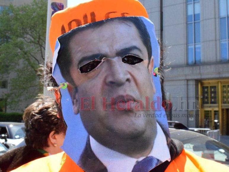 Las imágenes que dejó la segunda audiencia de Juan Orlando Hernández en Nueva York