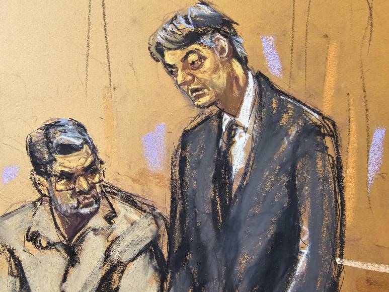 El rostro de JOH mientras escuchaba al juez Castel en la condena