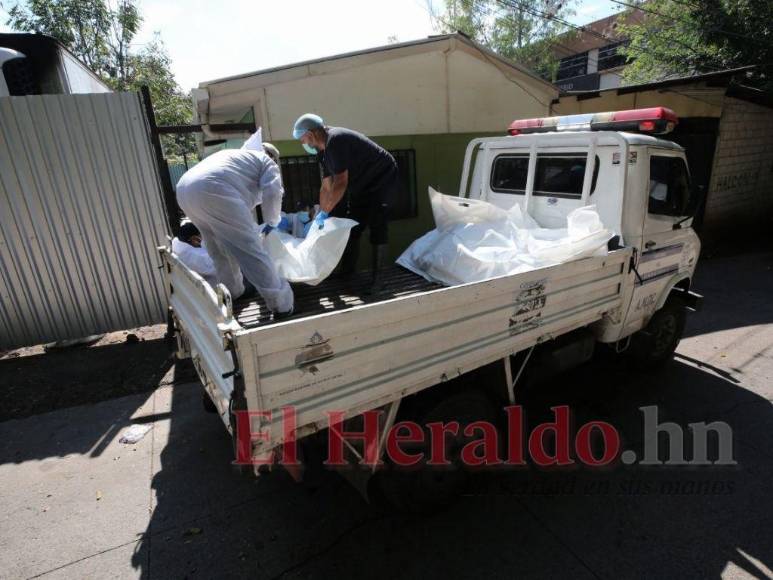 Olvidados por familiares: Así fue el entierro masivo de cadáveres sin reclamar en la capital (Fotos)