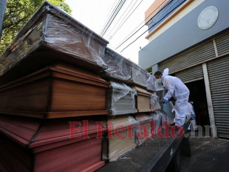 Olvidados por familiares: Así fue el entierro masivo de cadáveres sin reclamar en la capital (Fotos)