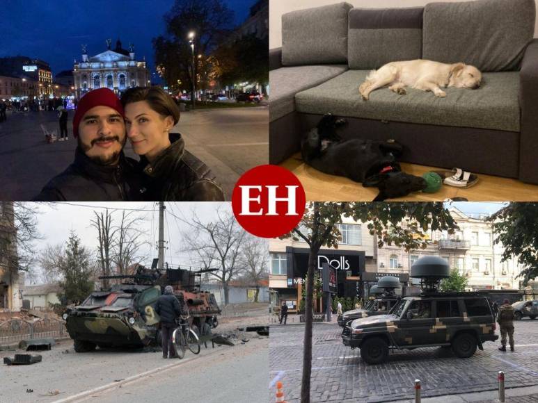 Así escapó de Ucrania un hondureño junto a su esposa y sus dos perros