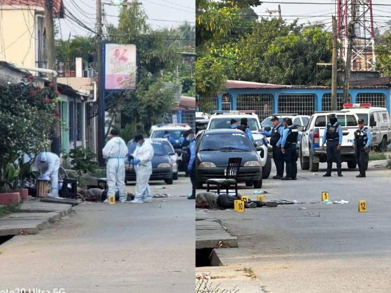 Cuatro hombres y una mujer fueron asesinados mientras departían frente a una vivienda: lo que se sabe de la masacre en San Pedro Sula