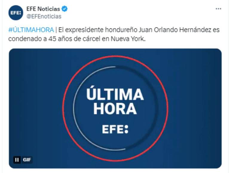 Así informaron medios de comunicación internacionales la sentencia de JOH