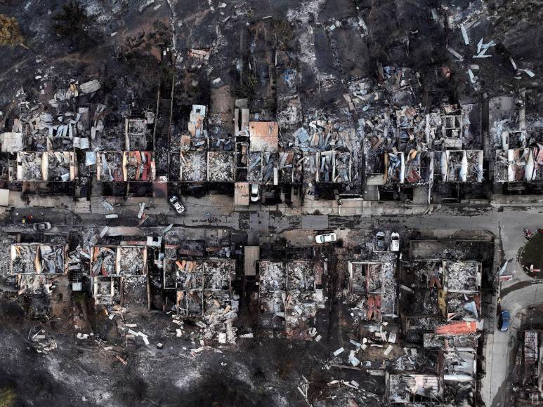 Imágenes del caos infernal que causó incendio forestal en Chile