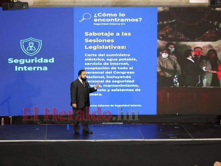 FOTOS: Con ausencia de bancadas presentaron “Informe de los 100 días” de gestión del Congreso Nacional