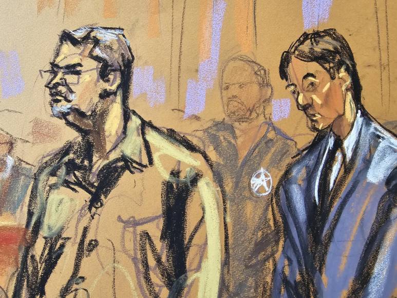 El rostro de JOH mientras escuchaba al juez Castel en la condena