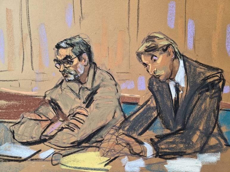 El rostro de JOH mientras escuchaba al juez Castel en la condena