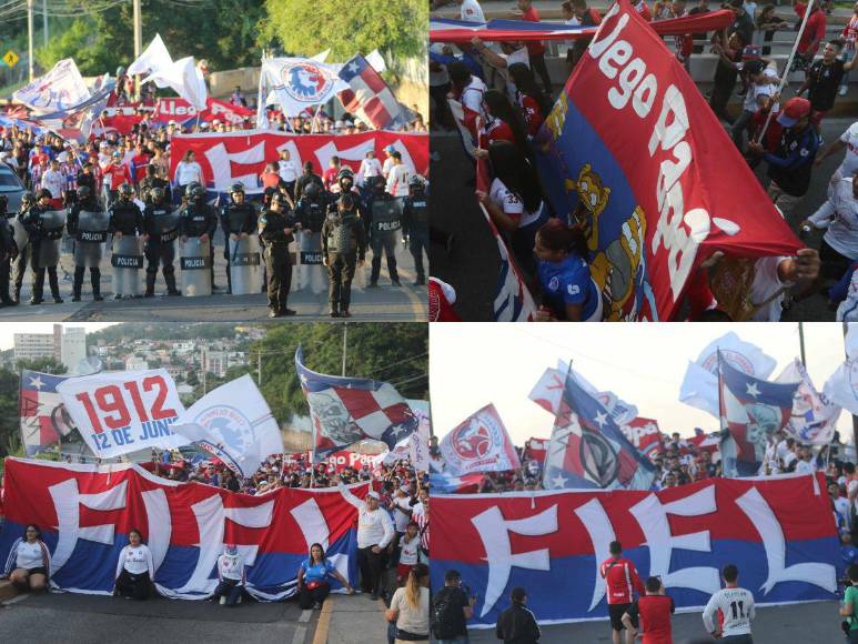 ¡Llegó el bicampeón! La impresionante entrada de la Ultra Fiel para el debut de Olimpia ante Real España