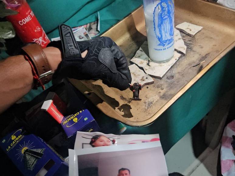 Velas, fotografías y muñecos macabros: Pandilla 18 involucrada en rituales satánicos en San Pedro Sula
