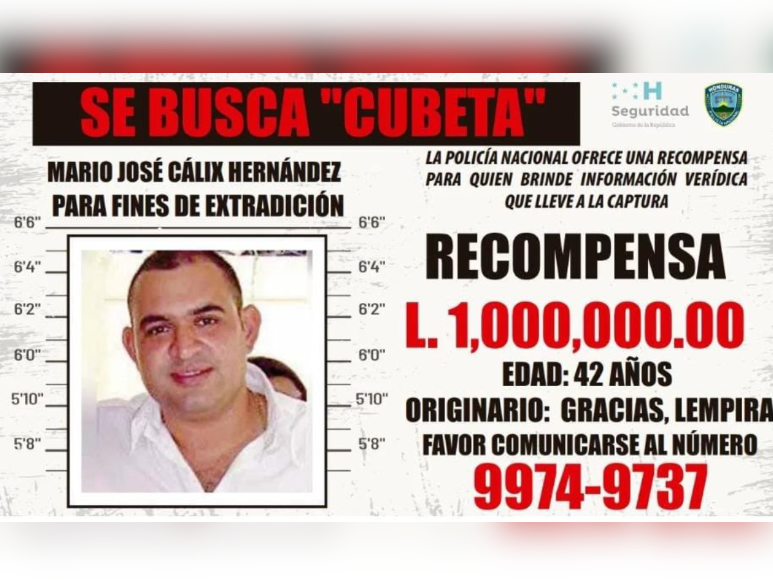¿Quién es Mario José Cálix, alias “Cubeta”, extraditable acusado de narcotráfico?