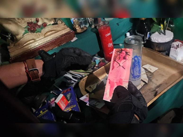 Velas, fotografías y muñecos macabros: Pandilla 18 involucrada en rituales satánicos en San Pedro Sula