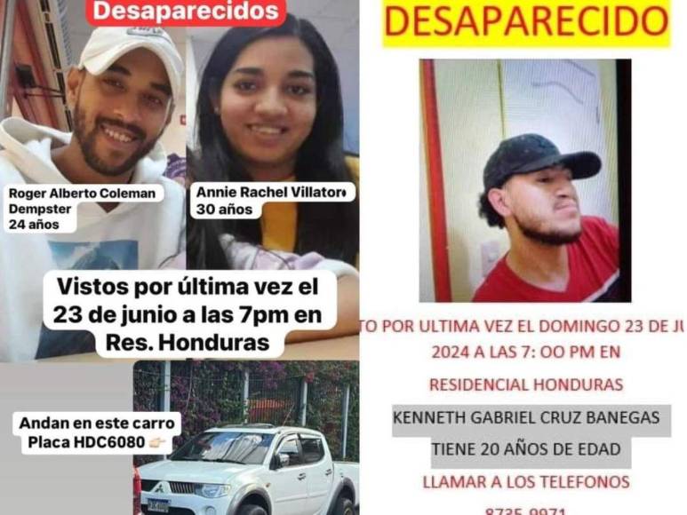 Lo que se sabe de la desaparición de cinco jóvenes mientras se mudaban en Tegucigalpa