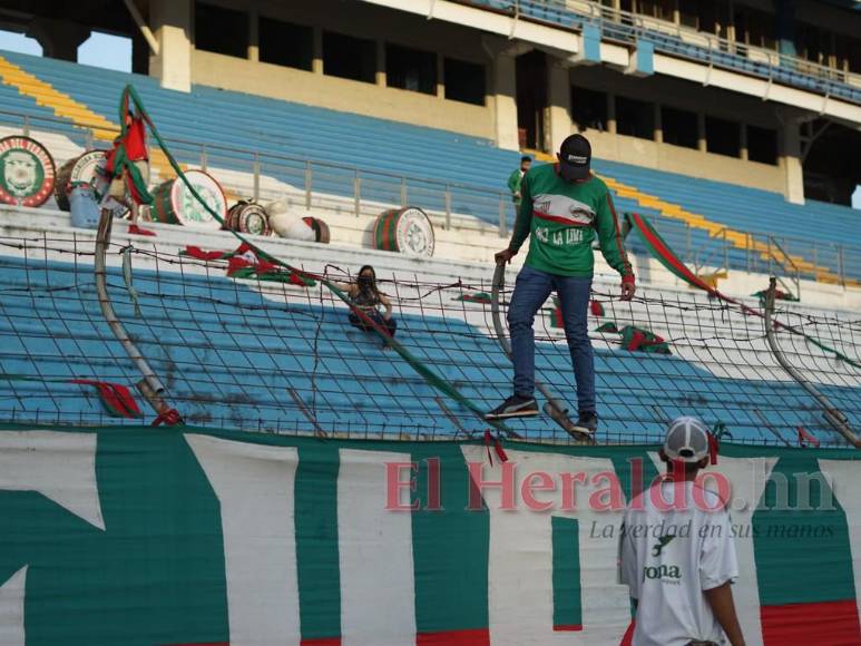 Ambiente festivo: Así se vive partido de ida de la semifinal entre Marathón y Real España (Fotos)