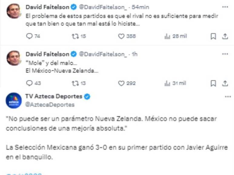 Faitelson molesto: Lo que dicen medios tras juego de México ante Nueva Zelanda