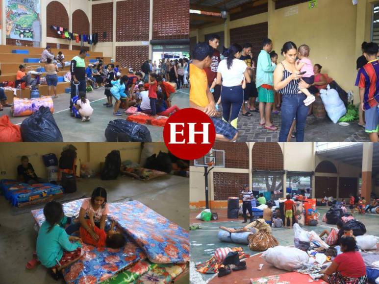 Fotos: Pobladores de la zona norte se protegen en albergues