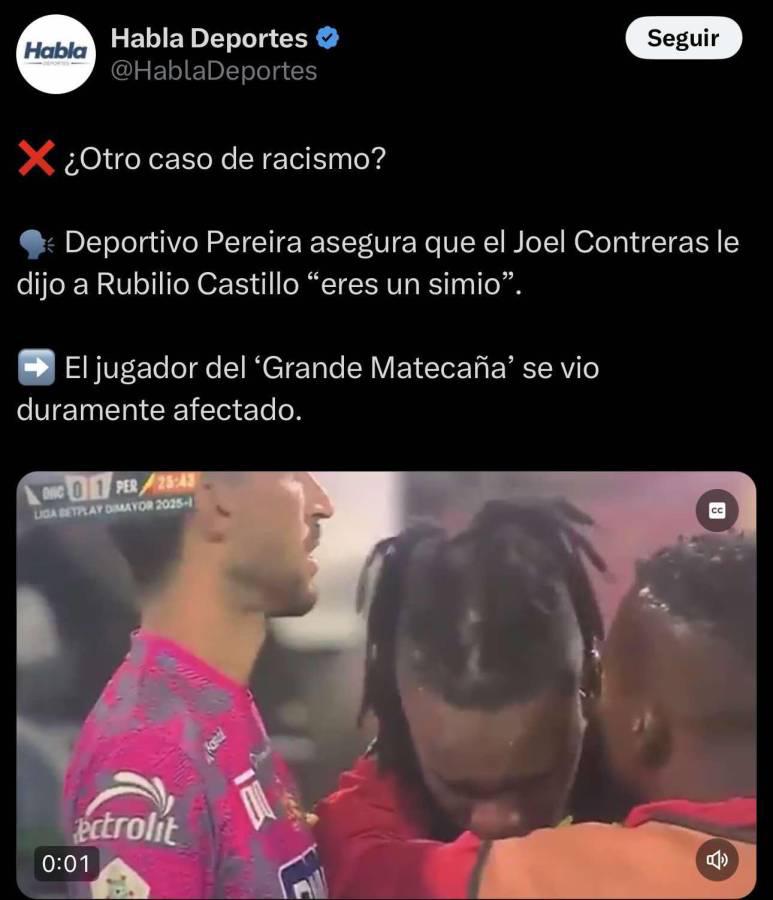 Lo que dicen en Colombia sobre acto de racismo sobre Rubilio Castillo