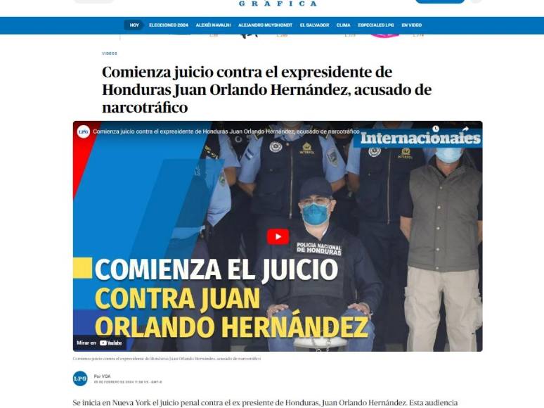 Prensa internacional: Así se informó el inicio del juicio de JOH