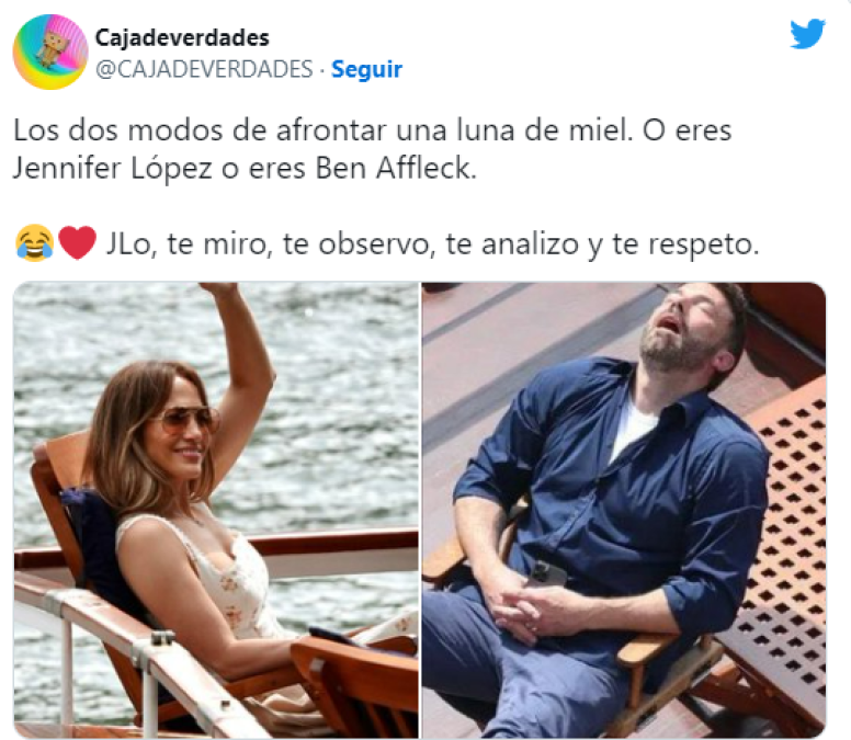 Los divertidos memes de Ben Affleck en su luna de miel con Jennifer López