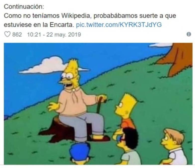 Los mejores memes: Los recuerdos del abuelo Simpson nos hacen sentir viejos