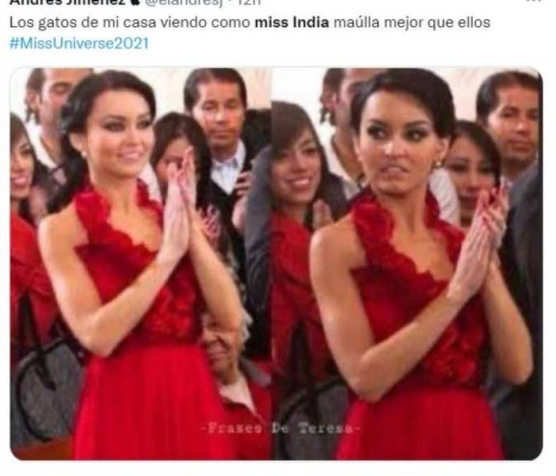 Memes que dejó el 'miau' de Harnaaz Sandhu en ceremonia de Miss Universo