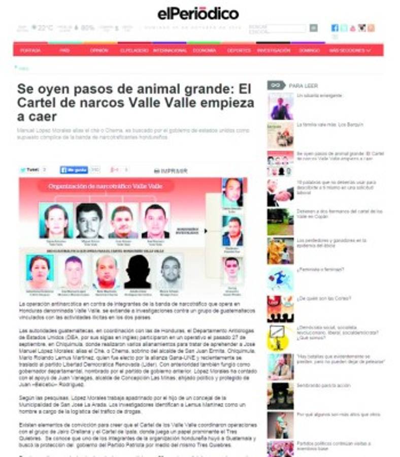 Honduras: Hermanos Valle tienen más raíces en Guatemala