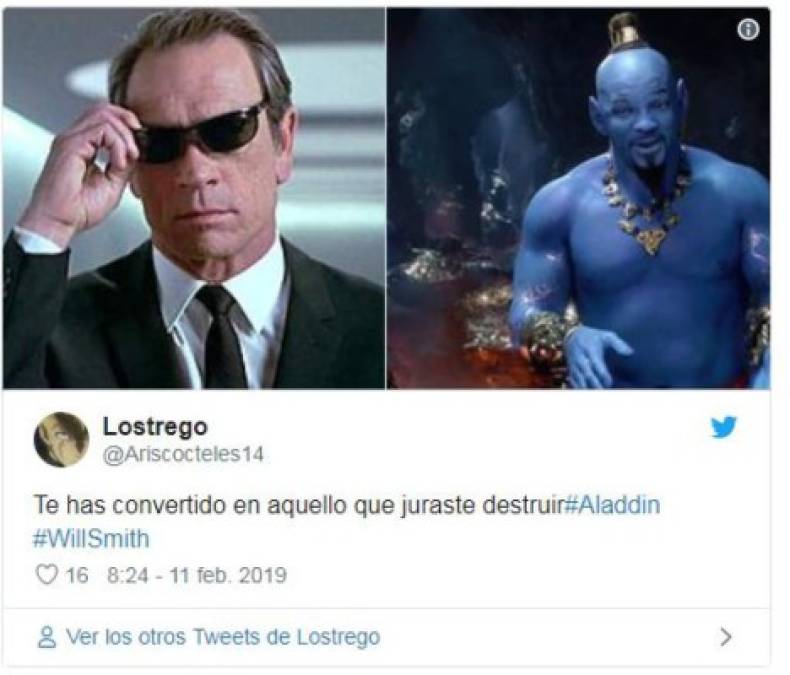 Los mejores memes sobre el aspecto de Will Smith como genio en Aladdin