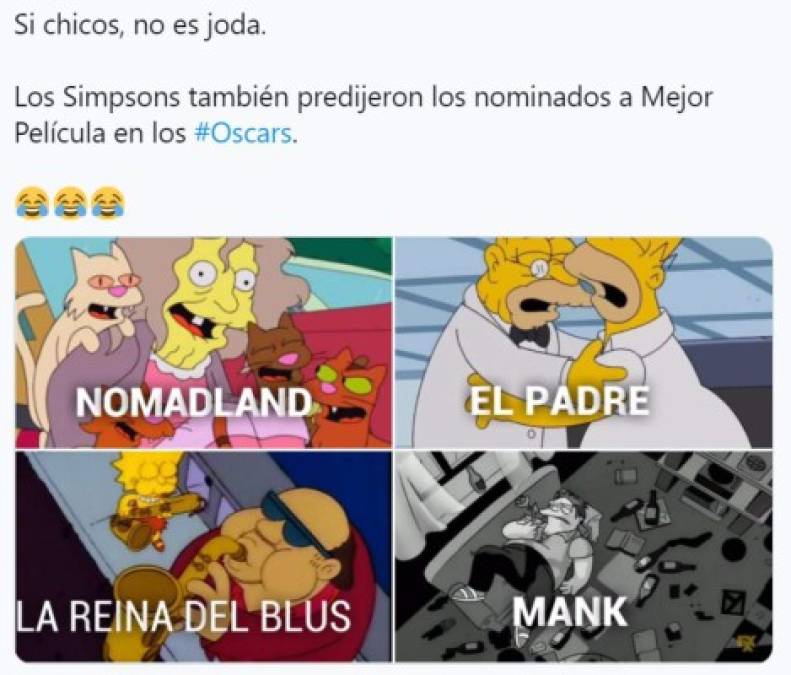 Oscar 2021: divertidos memes de los premios de la Academia