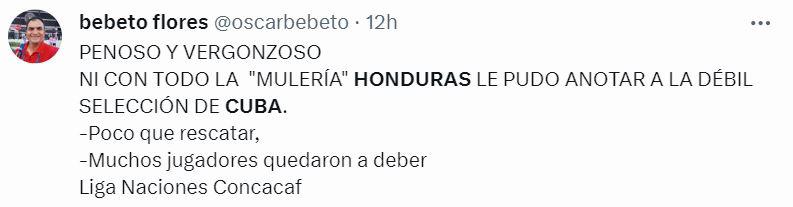 ”Penoso”, “conformistas”, “no estamos para competir”: prensa deportiva arremete contra Honduras tras empate ante Cuba