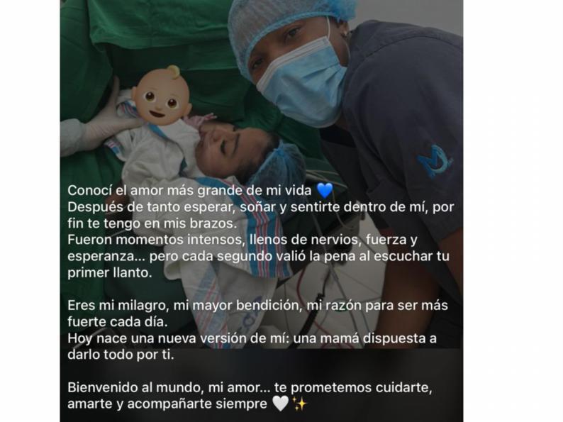 Exjugador de Motagua y linda periodista deportiva tuvieron su primer hijo: Así lo presumieron