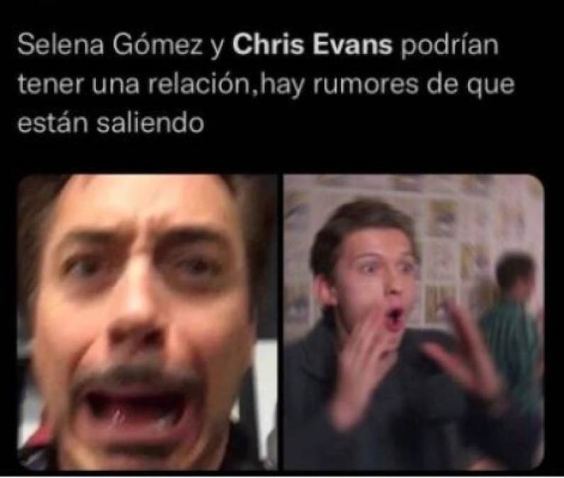 Supuesta relación entre Selena Gómez y Chris Evans desata ola de memes