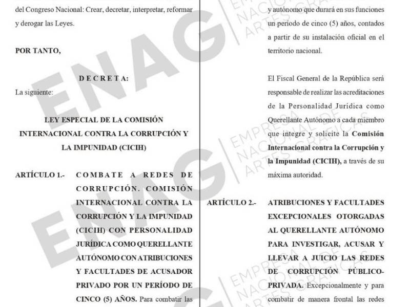 La norma publicada otorga facultades procesales a una instancia internacional cuya creación aún no ha sido formalizada mediante tratado.